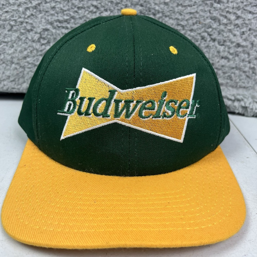 Vintage Budweiser Bud 90s Beer‎ Snapback Hat Cap Made In USA